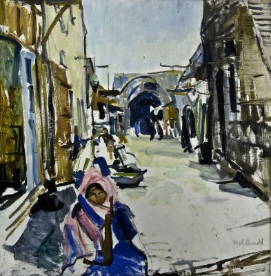 Pictură de șevalet - Arnold, Mendel Wechsler (Max Arnold); Stradă orientală