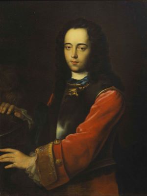 Pictură de șevalet - anonim; Portret de nobil cu platoșă