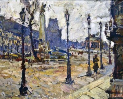 Pictură de șevalet - Schweitzer Cumpăna, Rudolf; Piață din Paris