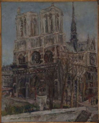 Pictură de șevalet - Grigorescu, Lucian; Catedrala Notre- Dame, Paris