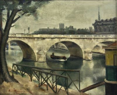 Pictură de șevalet - Miracovici, Paul; Pod peste Sena