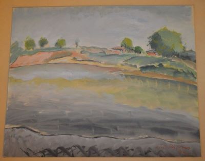 Grafică de șevalet - Phoebus, Alexandru; Vedere spre lacul Tei