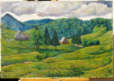 pictură de șevalet - Honigberger, Ernst; Zi de ploaie