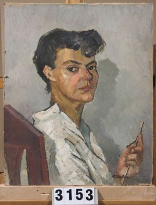Pictură de șevalet - Gropa-Sion, Maria; Autoportret II