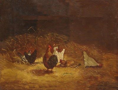 Pictură de șevalet - Tattarescu, Gheorghe; Găini