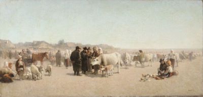 Pictură de șevalet - Grigorescu, Nicolae; Târgul din Bacău