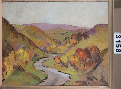 Pictură de șevalet - Gropa-Sion, Maria; Valea Oltețului
