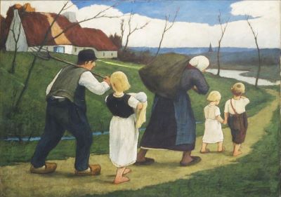 Pictură de șevalet - Laermans, Eugène; Întoarcerea de la câmp