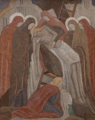 Pictură de șevalet - Greceanu, Olga; Coborârea de pe cruce