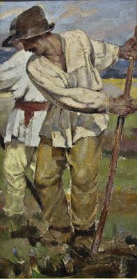 Pictură de șevalet - Enea, Nicolae; La coasă