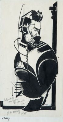 Desen - Maxy, Max Hermann; Portretul lui Constantin Brâncuși