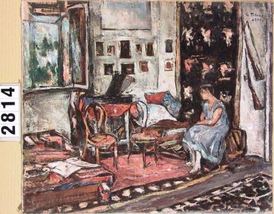 pictură de șevalet - Petrașcu, Gheorghe; Interior din Târgoviște