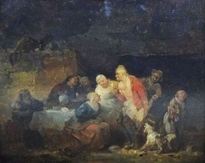 Tablou - de Braekeleer, Ferdinand; Scenă de gen
