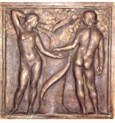 Basorelief - Storck, Frederic; Adam și Eva
