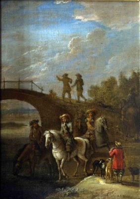 pictură de șevalet - Teniers, David cel Tânăr (școala lui); Plecarea la vânătoare