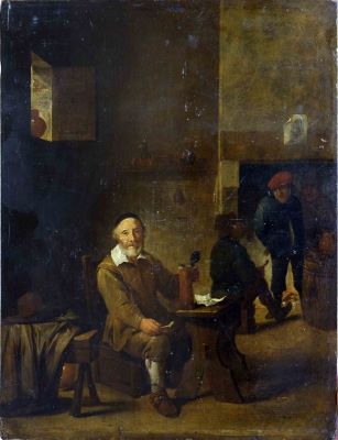 pictură de șevalet - Teniers, David (școala lui); Scenă de tavernă