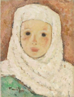 Pictură de șevalet - Tonitza, Nicolae; Cap de fată (Studiu)