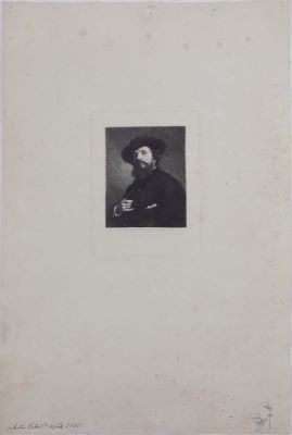 Gravură - Aman, Theodor; Autoportret