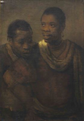 pictură de șevalet - Van Rijn, Rembrandt Harmensz (copie după); Doi africani (doi mauri)