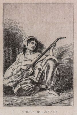 Gravură - Aman, Theodor; Muzică orientală