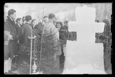 Clișeu pe sticlă - Adolph Chevallier; Sărbătoarea Bobotezei