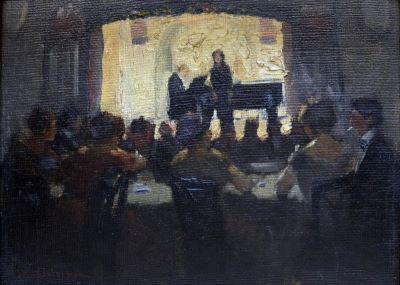 Pictură de șevalet - Liebermann, Max; Scenă de cabaret