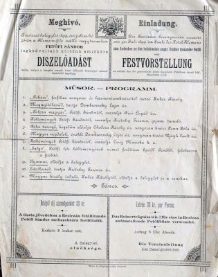 Tipografia A. Weiss; Invitație cu program de concert