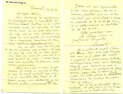 Scrisoare - Istrati, Panait; Panait Istrati către Mihail Sadoveanu