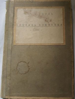 manuscris - Aurel Popp; Poezie scrisă de Aurel Popp
