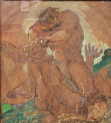 Pictură de șevalet - Popp, Aurel; Gladiatorii