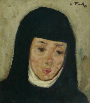 Pictură de șevalet - Tonitza, Nicolae; Călugărița