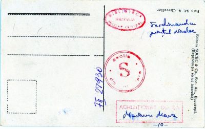 carte poștală - Adolphe A. Chevalier; Regele Fedinand cu Principele Nicolae în timpul Primului Război Mondial