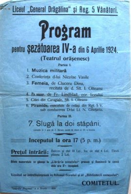 Tipografia Progresul; Program pentru șezătoarea a IV-a