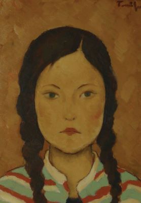 Pictură de șevalet - Tonitza, Nicolae; Cap de fetiță