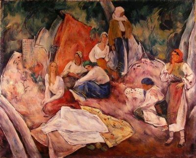 Pictură de șevalet - Sion Theodorescu, Ion; Compoziție în sat