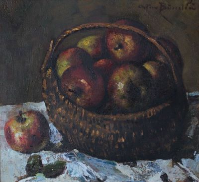 Pictură de șevalet - Băncilă, Octav; Coș cu mere