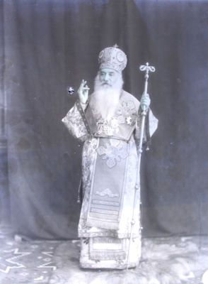 Clișeu pe sticlă - necunoscut; Portretul unui înalt ierarh