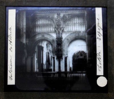 Diapozitiv pe sticlă; Interior catedrală, Toledo, Spania