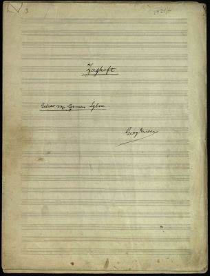 Manuscris muzical complet - George Enescu; „Zaghaft”, pe versuri de Carmen Sylva