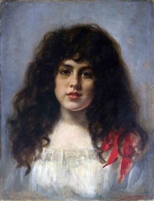 pictură de șevalet - Zickendraht, Bernhard; Portret de fată
