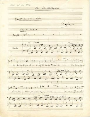 Manuscris muzical autograf complet - George Enescu; „Der Schmetterlingskuss”, pe versuri de Carmen Sylva