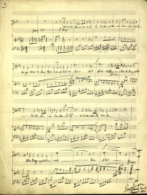 Manuscris muzical autograf complet - George Enescu; „Frauenberuf”, pe versuri de Carmen Sylva