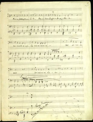 Manuscris muzical autograf complet - George Enescu; „Armes Mägdlein”, pe versuri de Carmen Sylva