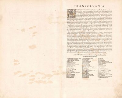 hartă - Pannonius-Sambucus, Johann; Transilvania