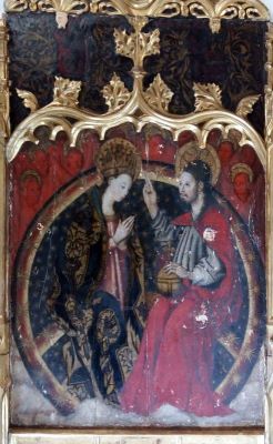 pictură de șevalet - anonim; Încoronarea Fecioarei Maria