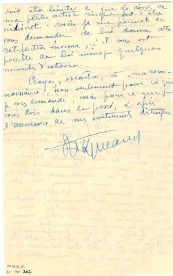 Scrisoare - H. Dagneaud; Doctor H. Dagneaud către George Enescu