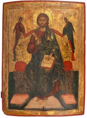Icoană pe lemn - Andrei Zugravul (atribuit); Iisus Pantocrator