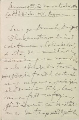 Scrisoare cu plic - George Enescu; George Enescu către Sabin Drăgoi