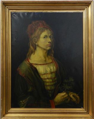 Pictură de șevalet - Băeșu, Aurel; Autoportret - Dürer (copie)