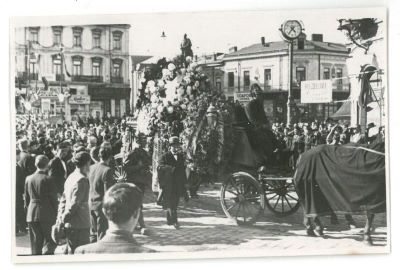 Carte poștală ilustrată; Înmormântarea lui George Topîrceanu